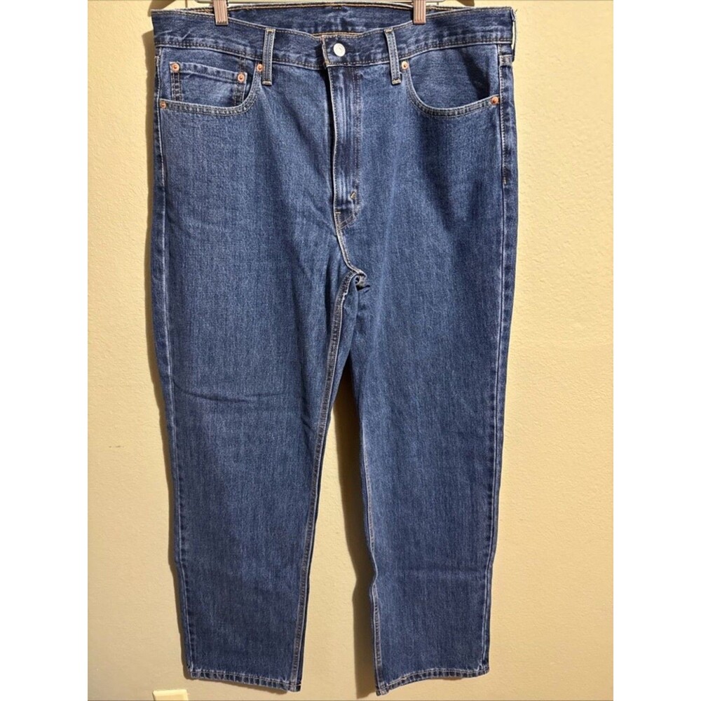 Levis 550 Relaxed Straight Jeans Mens 38x32 Blue Denim Medium Wash
